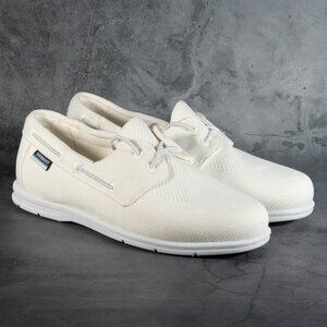 SEBAGO Monterey Textile Boat Shoes Color White Color Womens Size 8.5